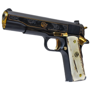 Colt 1911 El Compadre .38 Super Engraved Pistol For Sale